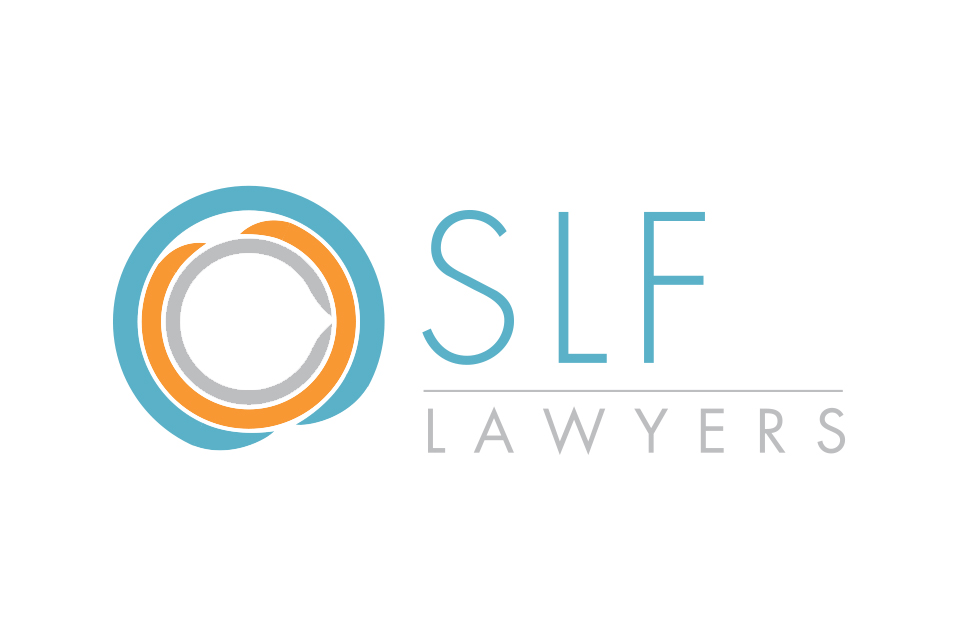 SLF Lawyers logo for Leaders Conference 2025 with blue, orange, and gray circular design.