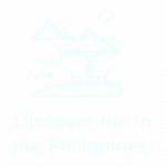 Simple line art depicts an island with a beach umbrella and chairs, waves, mountains, and a sun, accompanied by the text "Discover fun in the Philippines at Profitmaster 2023!